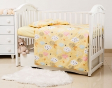 Постільний комплект 8 ел Twins Premium Glamour 4029-TGС-05, Clouds yellow